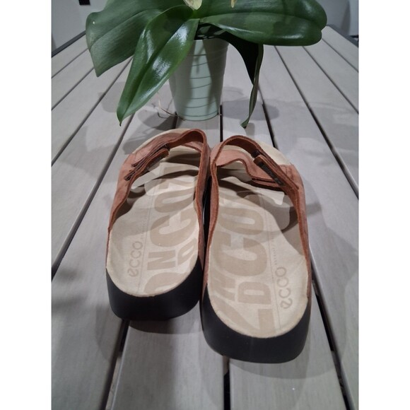 ECCO 2nd Cozmo Mens Sz EU 46 US 12-12.5 Brown 3 Band Ankle Open Toe Sandals SB6 main image 4